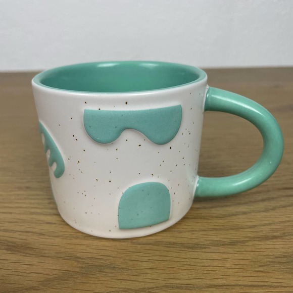 Maven teal and tan stone wear geometric boho mug - Picture 3 of 8